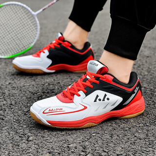 Ruizhilang spring and summer mesh breathable men's and women's tennis shoes badminton shoes men's shoes women's shoes table tennis casual lightweight training shoes l85 white red 40