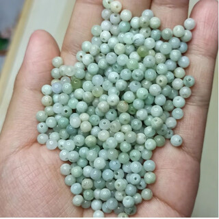 Zun cabinet waxy loose beads natural burmese jade a grade jade beads small round beads diy jewelry round bead card 4mm jade round beads 4mm 10 pieces