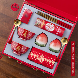 IGIFTFIRE90岁老人祝寿礼物70岁80岁百岁寿礼寿碗定制生日毛巾寿桃寿辰寿宴 寿礼【款式二】大套装