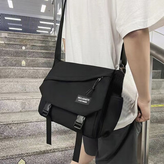 Xingxi men's crossbody bag functional japanese style workwear messenger bag casual ins large capacity backpack trendy brand shoulder bag women black model