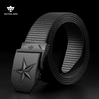 Tactical bird (pentagram) men's nylon belt casual workwear automatic buckle canvas belt woven pants belt military gift