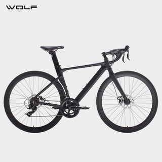 Wolf wolf houlang lite wind-breaking road bicycle for men and women 14-speed bending handlebar aluminum alloy student road bike racing lite-dark night black shimano 14-speed 480mm