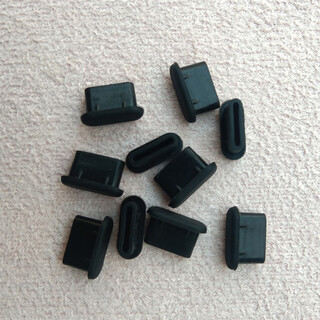 Mobile phone dust plug type-c android charging port rubber plug suitable for oppo huawei honor vivo xiaomi samsung black 10 pcs