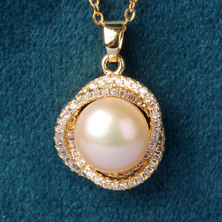 Weizhou zhenghe jewelry freshwater pearl necklace pink purple near round pearl necklace only model weiweixia 01