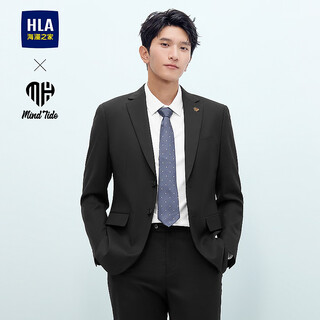 Heilan house (hla) suit men's 25 spring and summer new series business suit suit for men, black 09 (suit + trousers) 175/96b 48b recommended 138~150jin jin equals 0.5 kg