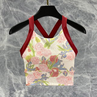 Yoga clothing suit three-piece fashionable 2024 new summer pilates sports quick-drying fitness flower blooming wealth all-in-one cup bra s s suitable for 80-98 jin jin equals 0.5 kg, left and right wear