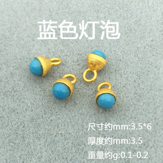 Dl 1998 fat donglai same style 18k gold pendant solid ancient method engraved small carry pendant pendant old gold no. 1 blue light bulb 18k gold one piece