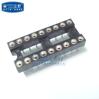 Yunye chip socket ic slot ic socket round hole 18pin narrow body 2.54mm pitch narrow body open frame 10 pcs