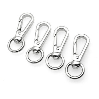 Runhua nian bag accessories hook buckle leather goods dog buckle bag button bag buckle hook buckle bag chain hanging lobster buckle hardware metal hook round head puppy buckle (silver) 1