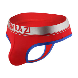 Roselex confidential delivery sexy men's thong color block large size sexy t-string pants low waist u protruding red s