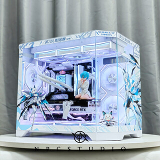 航嘉机箱S960暴风雪X冰刃版台式机电脑主机海景箱无立柱支360水冷 航嘉S960冰刃 吹雪 +棱镜6代PRO盒装6把风扇