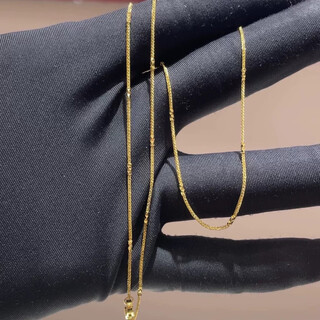 Zhongchi gold necklace, versatile o-shaped chopard snake bone chain, clavicle chain, imitation gold color valentine's day birthday gift for girlfriend, gold chopard bamboo chain, gold 0.2 5d