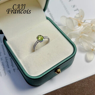 Taijufu peridot ring for women daily versatile jewelry gift for others to wear 925 natural colorful jewelry hong kong no. 11