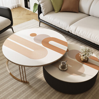 Lilang dining table mat round small round table round coffee table mat no-wash oil-proof and waterproof tablecloth anti-scalding anti-slip mat dining table mat morandi orange diameter 150cm