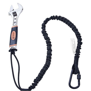 Customized nylon safety rope for high-altitude work tools, anti-fall safety rope tool, anti-fall rope, high-altitude anti-falling hand rope, black without wrist guard