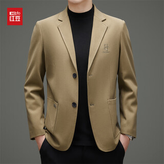 Hodo high-end casual suit men's jacket autumn and winter 2025 new korean version slim and handsome single suit for men khaki 2xl 185