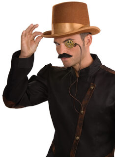 Rubiesrubies steampunk clock face hat - adult steampunk brwn