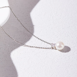 Sanami princess style freshwater pearl pendant bread beads (s925 silver necklace) versatile and female-friendly white