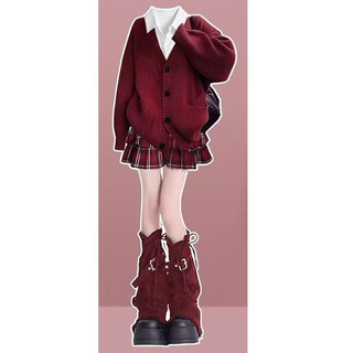 Fanxishe (fanxishe) same style red leg warmers new high street ancora red denim girl sweet cool hot girl wear solid color versatile fashion socks 1 pair red leg warmers one size 80-130jin jin is equal to 0.5 kg