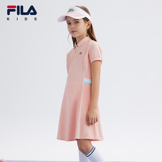 Fila fila children's clothing children's skirt 2024 summer casual sports knitted dress for medium and large children girls bingche orange-or 160