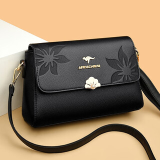 Beihu brand genuine leather crossbody bag women's bag 2023 new women's bag small bag gift mother bag middle-aged portable shoulder bag black