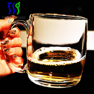 Toyo-sasaki glass japan imported toyo sasaki classic household craft beer cup with handle large capacity draft beer cup tea cup sasaki short craft beer cup 470ml 1 piece
