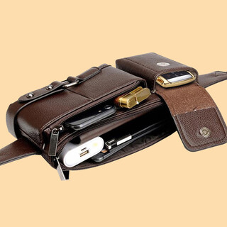 Tianzhuan mugar walking bag fashionable chest bag waist bag men's multi-functional large-capacity mobile phone bag crossbody shoulder hb008 brown large size