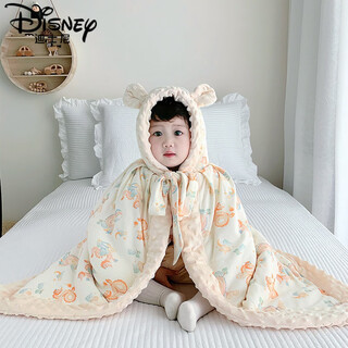 Disney (disney) baby cloak cape autumn and winter outing men and women baby windproof jacket thickened windproof blanket children's shawl winter fei long cheng yun - thickened quilted cape (0-6 years old) f no zipper style