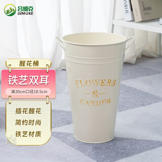 Rümke iron wake-up flower bucket household flower bucket flower shop flower arrangement container fake flower decoration flower arrangement mud iron bucket dry flower bucket 6712