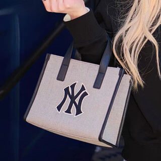 Mlb tote bag shoulder bag women's casual bag large logo portable crossbody bag large capacity commuter women's handbag 3aors062n50bks one size