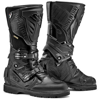 Sidi italian adventure 2 motorcycle all-season waterproof and anti-fall adv motorcycle riding rally boots for men, black (recommended to choose one size larger) 44