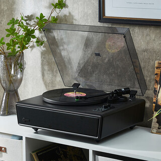 Arkrockethuygens huygens bluetooth vinyl record player retro lp record player gramophone record player audio living room ornaments birthday gift walnut grain color moving magnetic cartridge black walnut color