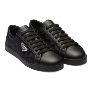 Prada low-top shoes for men, new sports shoes, lace-up shoes, casual shoes, running shoes, sneakers, black 40 6