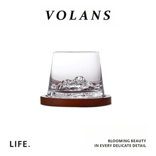 Valens jade cup japanese whiskey cup viewing mountain cup crystal glass snow mountain cup | yuman wooden cup viewing mountain cup - 1 piece