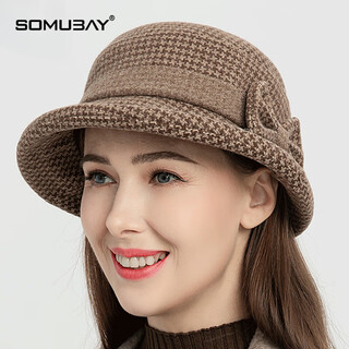 Somubay (somubay) hats for the elderly, grandmothers and old ladies, autumn and winter warm cotton hats, middle-aged and elderly mothers, foreign-style basin hats, winter hats, khaki