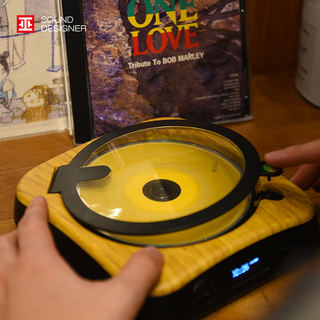 Wupai single life w cd player high-fidelity high-thrust bluetooth creative gift retro album pure cd player portable bamboo pattern color