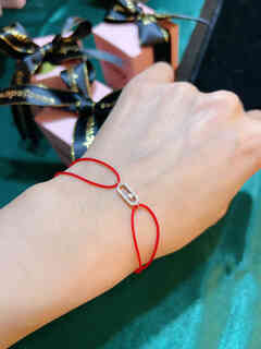 Oin 18k gold au750 full diamond sliding bracelet rose gold gold platinum animal year red rope for friends and family rose gold