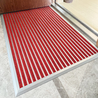 Zunxun outdoor non-slip floor mat stainless steel aluminum alloy dustproof household high-end entrance door carpet door entrance foot pad door red 1600mm 800mm
