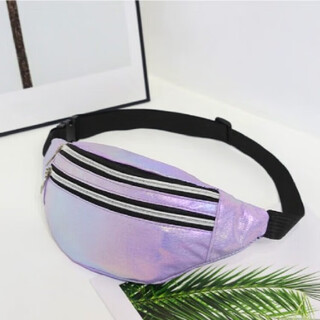 新款腰包女手机包多功能小包包斜挎包胸包休闲时尚户外旅游包 单肩斜挎包-紫色-1个