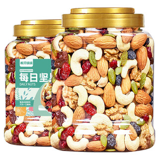 Banya sister's daily nuts mixed dried nuts snacks for pregnant women, almonds, cashew nuts, walnut kernels, roasted seeds and nuts casual snacks, type b 500g*1 can