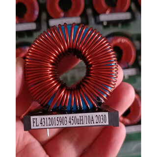 Inductor reactor 10a450uh inductor hole for frequency conversion choke coil installed 10a450uh with base hole