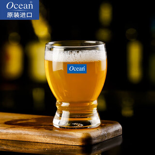 Ouxin imported beer mug household thickened personalized craft glass beer mug with handle large draft beer mug lufthansa beer mug 300ml 2 pieces