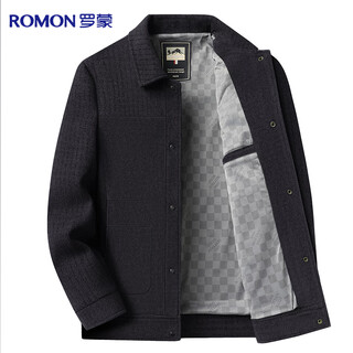 Romon jacket men's coat lapel solid color business casual fashion stretch jacket dad wear young and middle-aged men's wear