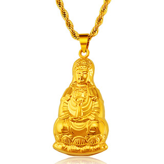 Yage classic euro coin gold guanyin vietnam sand gold hollow guanyin pendant guaranteeing peace guanyin pendant gift for friends large single pendant