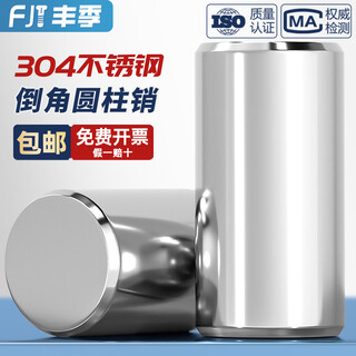 Fengji high-precision 304 stainless steel cylindrical pin positioning pin fixed pin shaft pin solid 1m2m3m4m5 6 8 m2*4 100 pieces