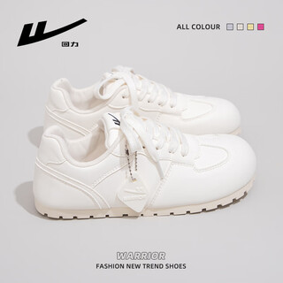 Pull back winter women's shoes, white shoes, fashionable and versatile plus velvet moral training shoes, women's sneakers 4395z, beige 37