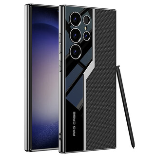 Xiao ke lang samsung s24 mobile phone case new trendy brand business all-inclusive anti-fall s24ultra personalized simple double color matching light luxury electroplating s24+ lens all-inclusive anti-fall protection for couples supercar-carbon fiber pattern samsung s24 ultra