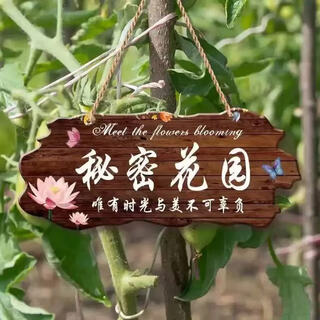 Вывеска на дереве, индивидуальная информационная табличка об озеленении растений, табличка с именем, бирка моего двора, табличка с изображением дерева, секретный сад 15*6,5 см