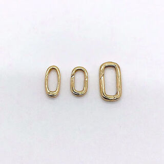 Xuecong 18k gold buckle versatile artifact pendant spring buckle k yellow k white rose gold open plain gold diy accessories no. 3 large rectangle 18k yellow (natural color) 1