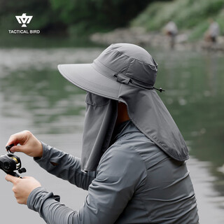 Tactical bird fishing guard丨professional fishing sun protection hat men's summer luya fishing sunshade fisherman hat large brim full face mask